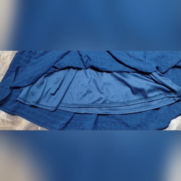 Ophelia Roe Elegant Blue Women's Tiered Maxi  Dress (M) - Picture 6 of 8